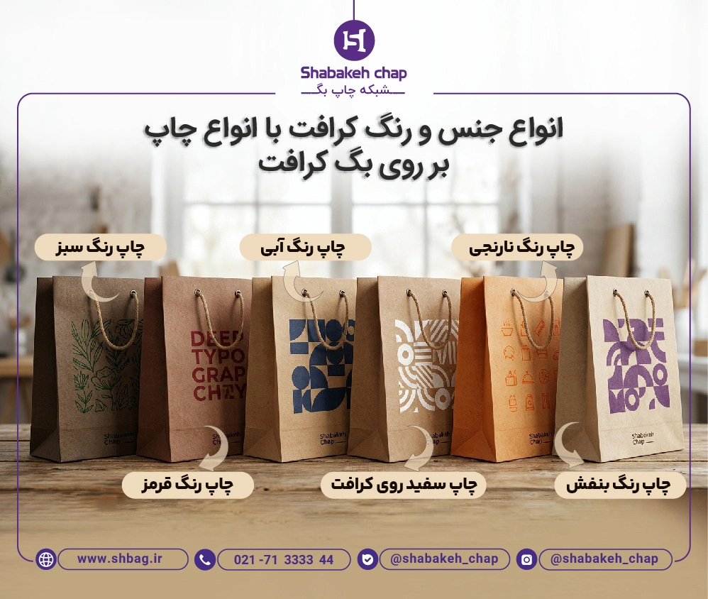 انواع چاپ برروی بگ کرافت - شبکه چاپ بگ