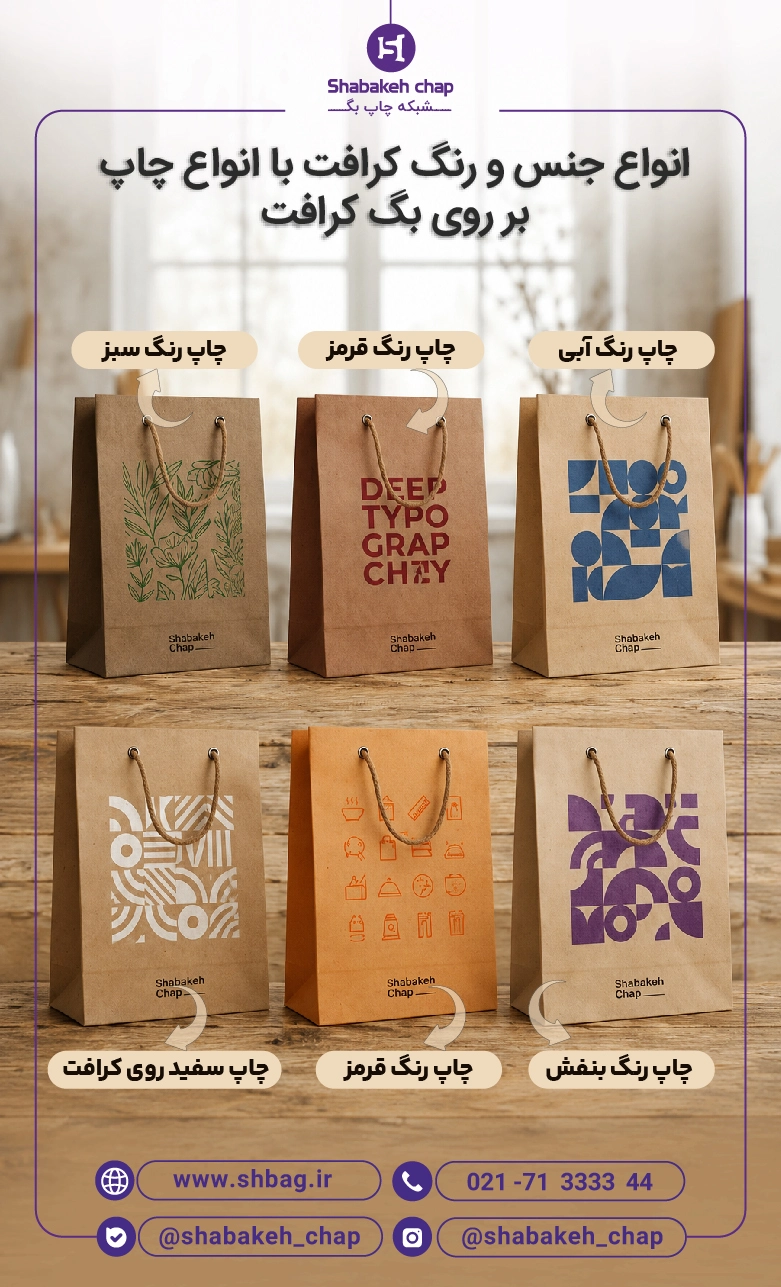 انواع چاپ برروی بگ کرافت - شبکه چاپ بگ