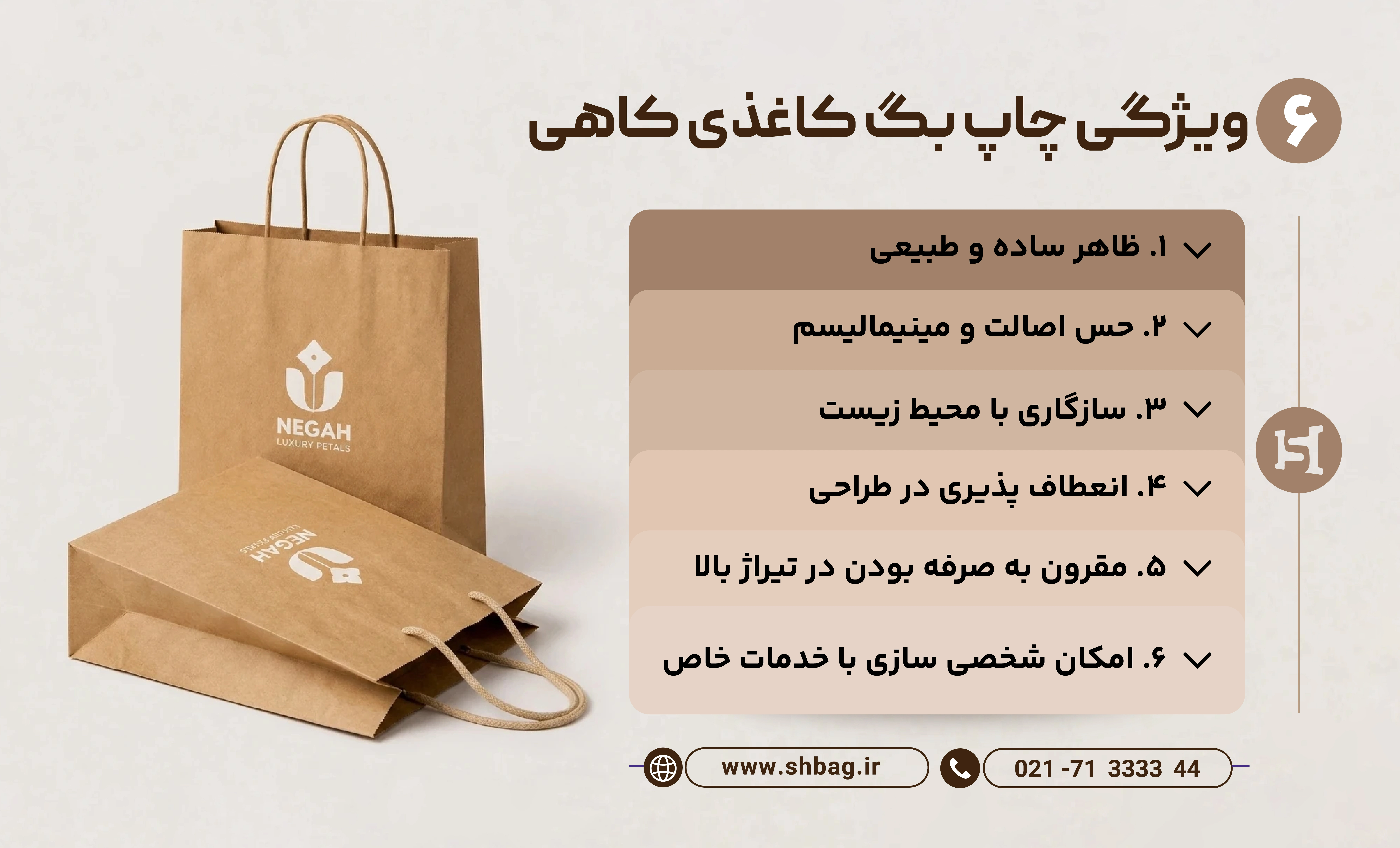 ویژگی چاپ بگ کاغذی کاهی