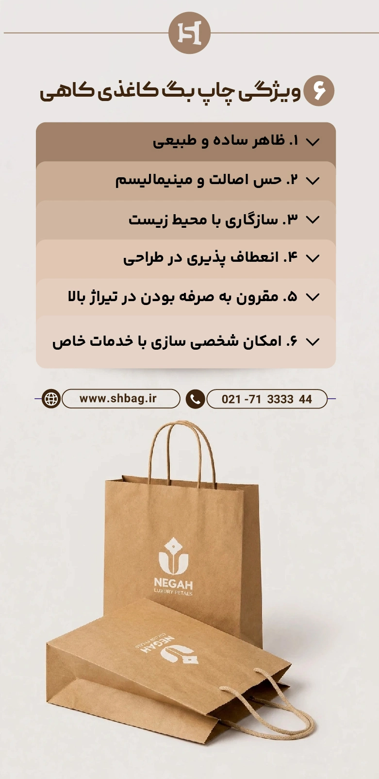 ویژگی چاپ بگ کاغذی کاهی